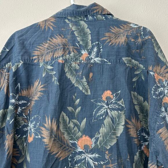 Vintage Cotton Works hawiian tropical luau button up floral resortwear 2XL - Picture 10 of 13